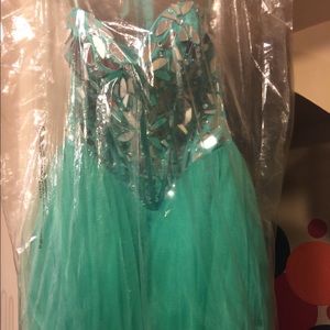 Aqua Green Corset Dress